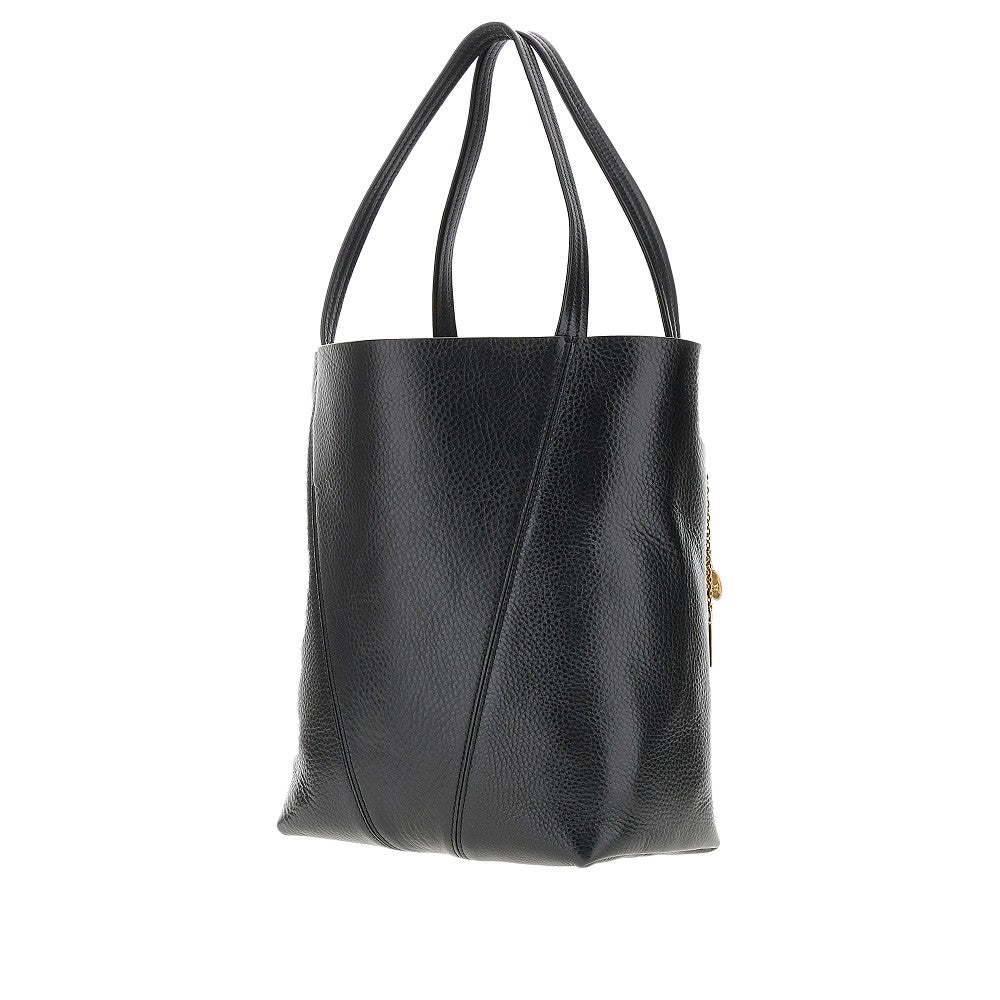 Grained leather medium 'Spin' bag