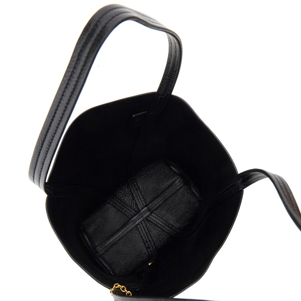 Grained leather medium 'Spin' bag