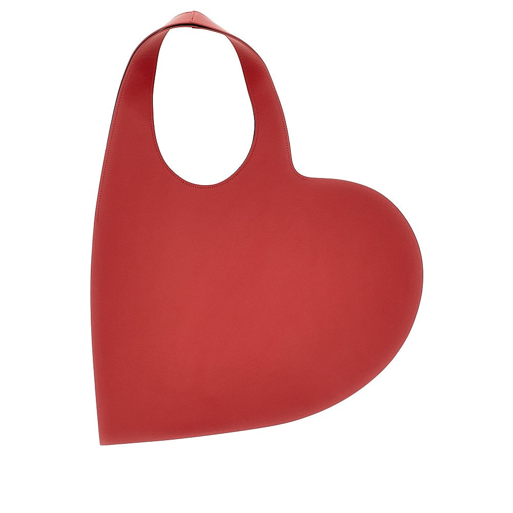 Leather Double Heart tote bag