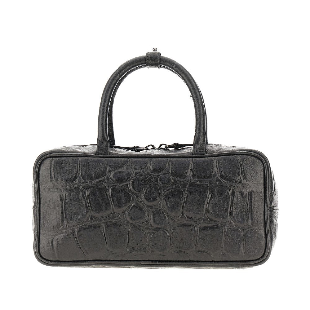 Borsa bauletto mini in pelle stampa cocco