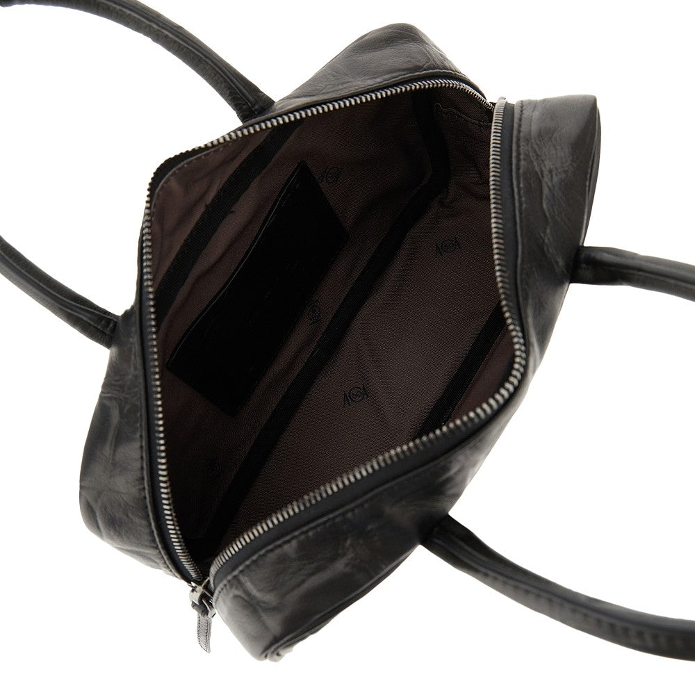 Borsa bauletto mini in pelle stampa cocco