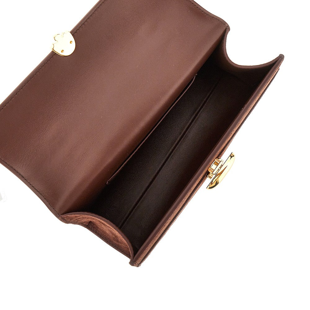 'Symmetry' suede leather clutch