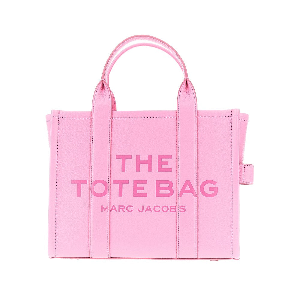 Leather medium tote bag