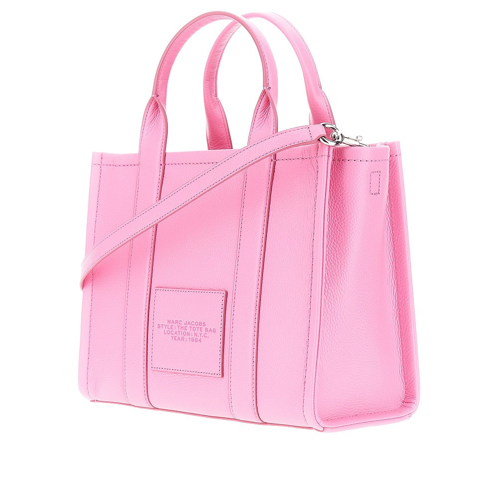 Leather medium tote bag