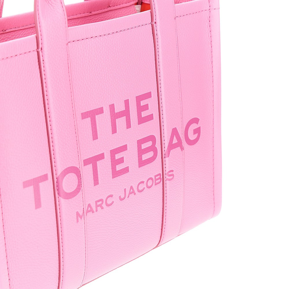 Leather medium tote bag