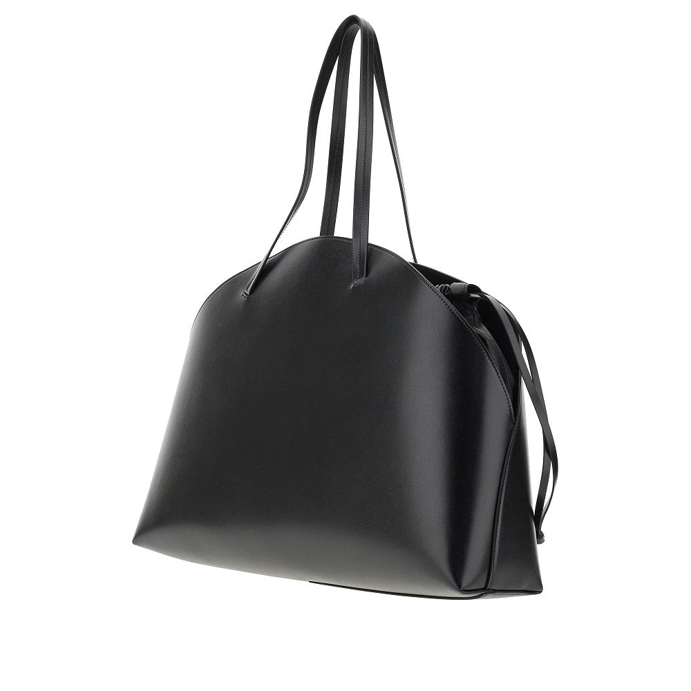 Large 'Curve' leather shoulder bag