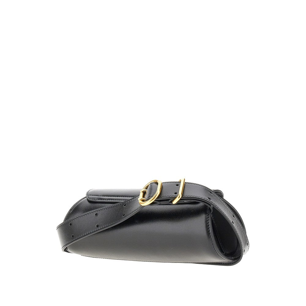 Leather mini 'Cannolo' bag
