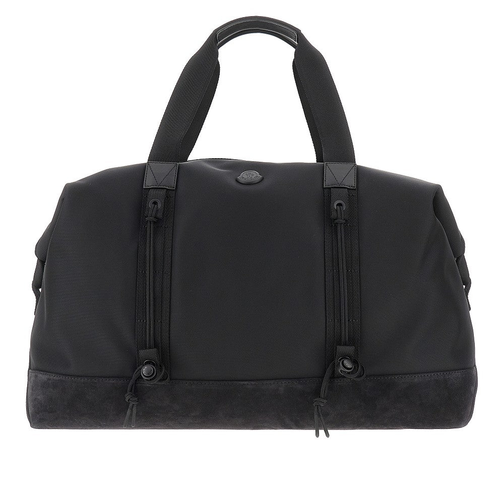 Tech duffle with leather details