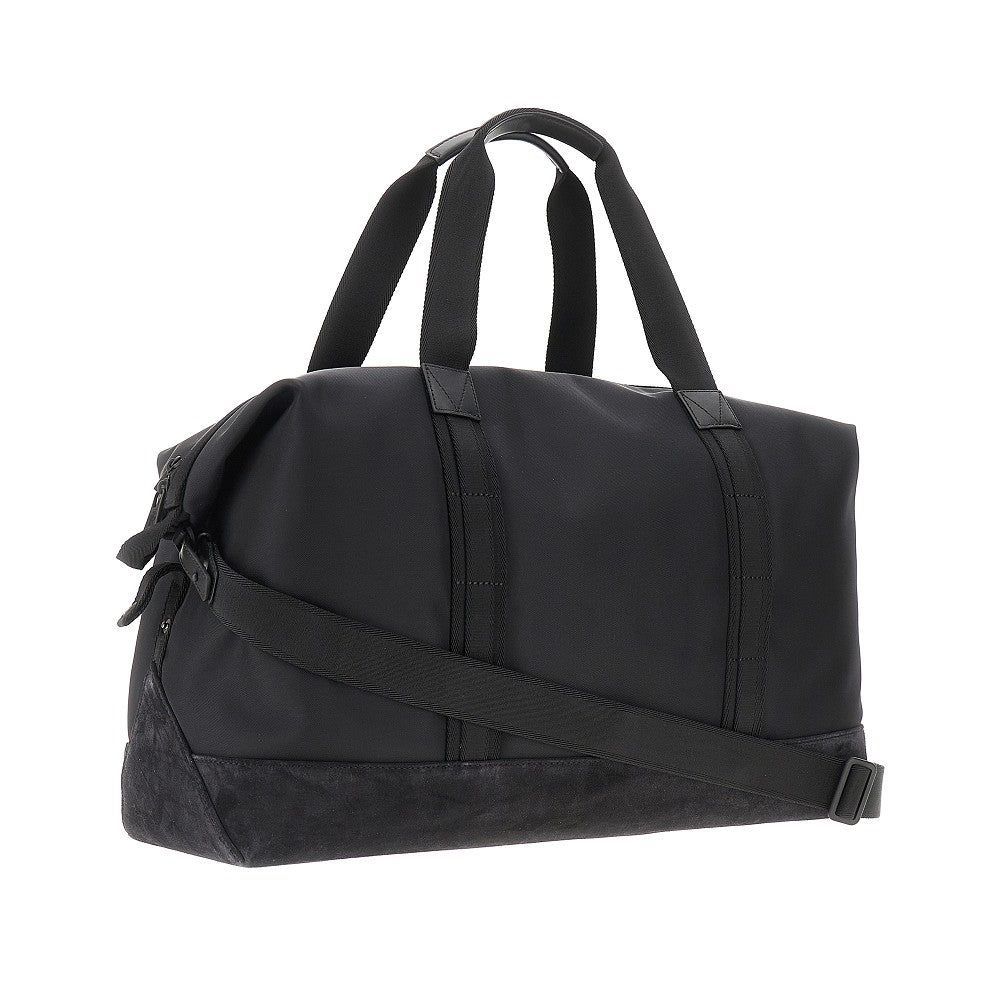 Tech duffle with leather details