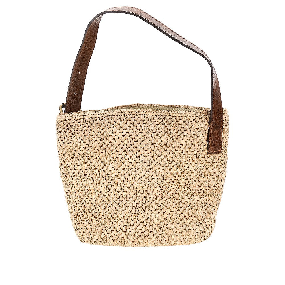 'Lova' natural raphia bucket bag