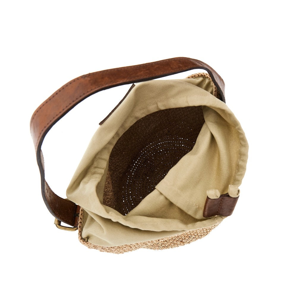'Lova' natural raphia bucket bag