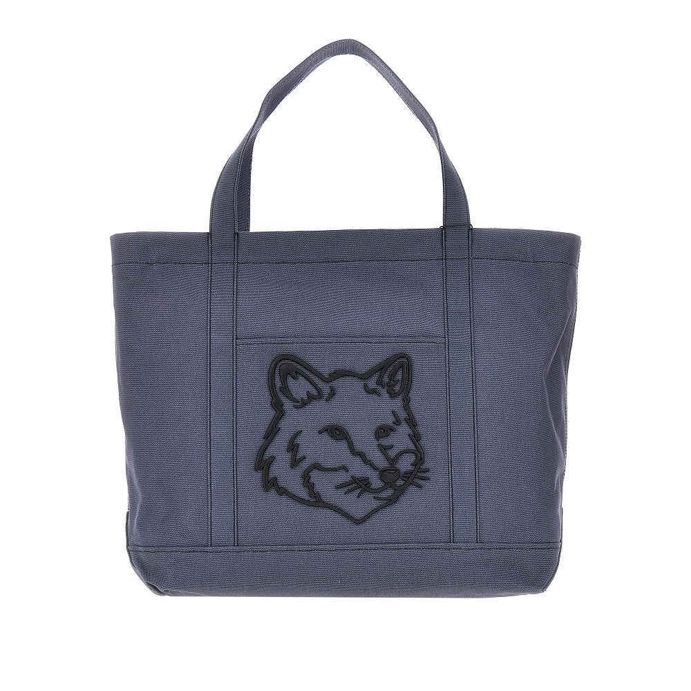 Large 'Fox Head' canvas tote bag
