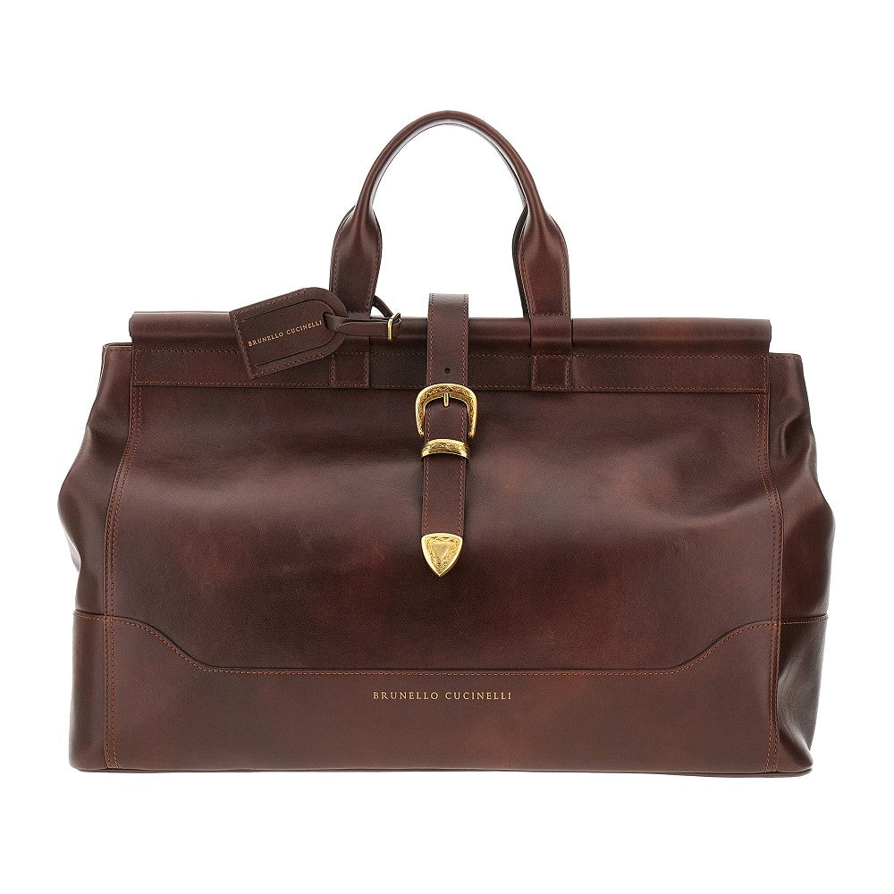 Leather travel bag