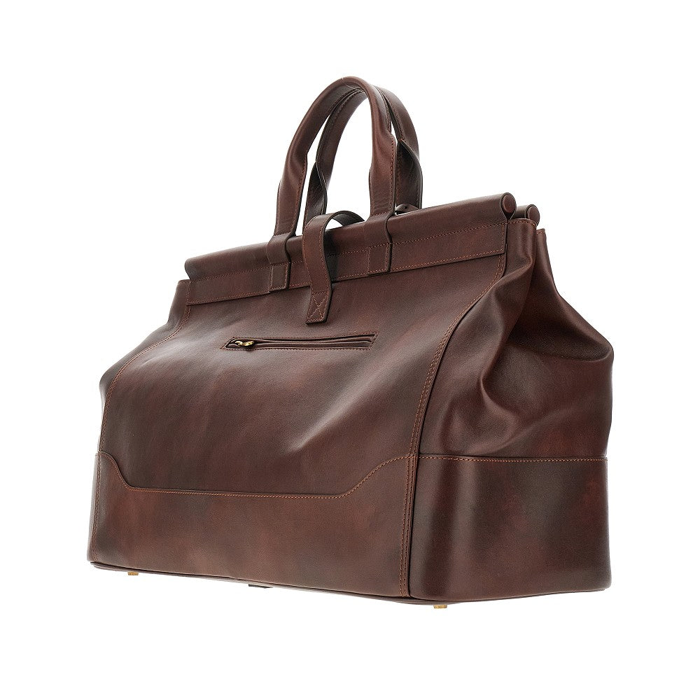 Leather travel bag