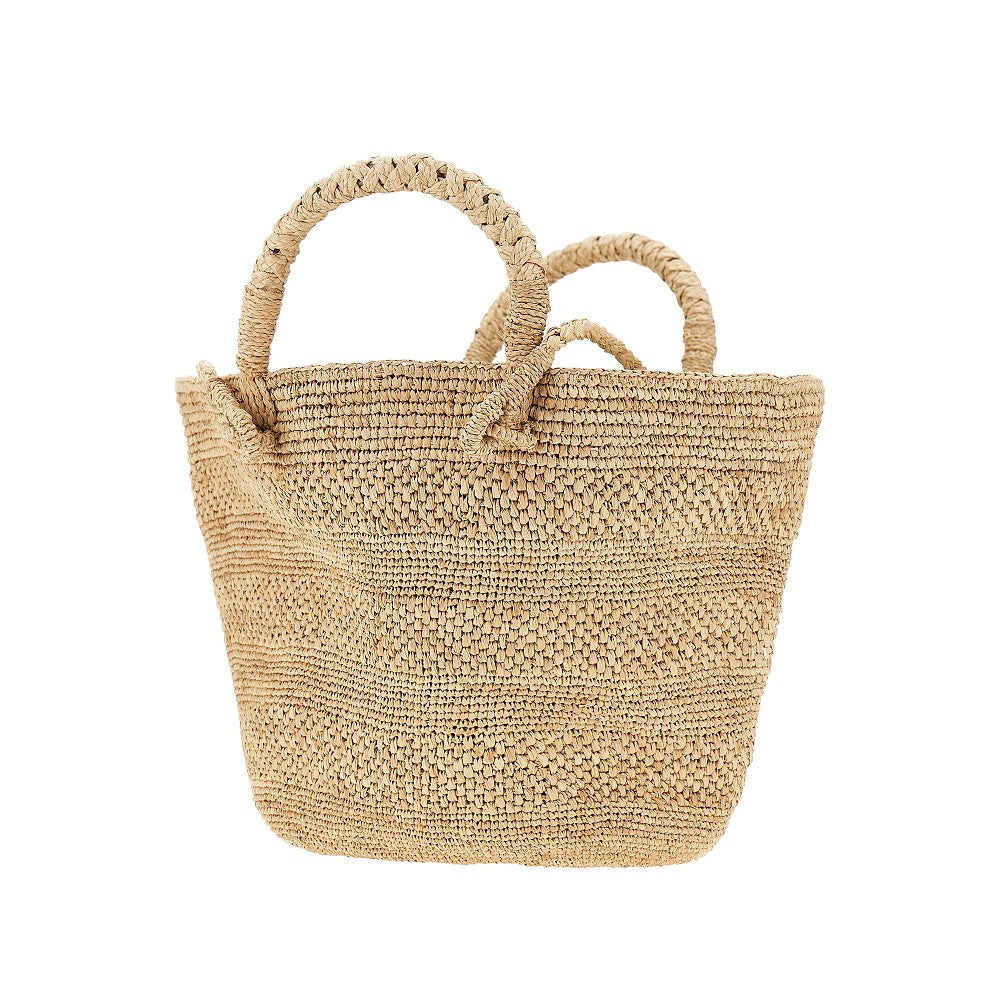 'Noumena' woven raffia bag