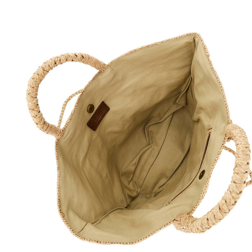 'Noumena' woven raffia bag