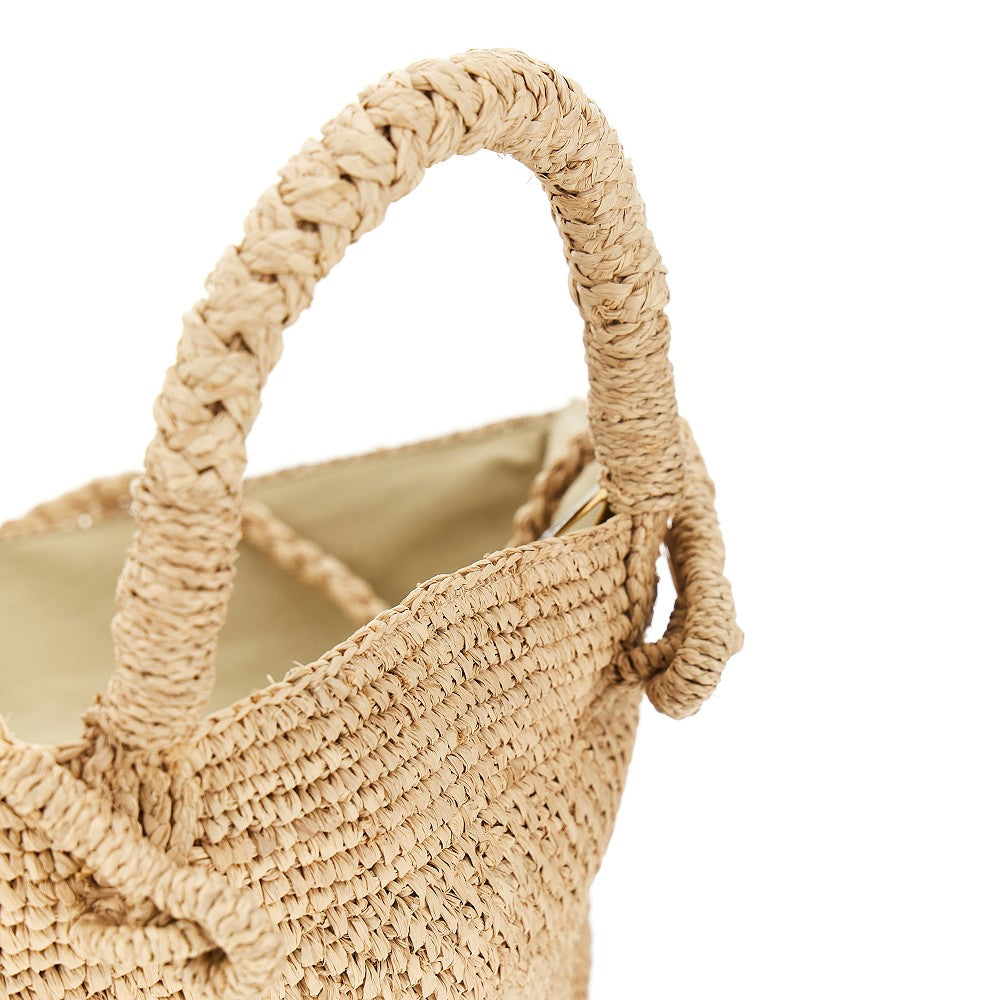 'Noumena' woven raffia bag