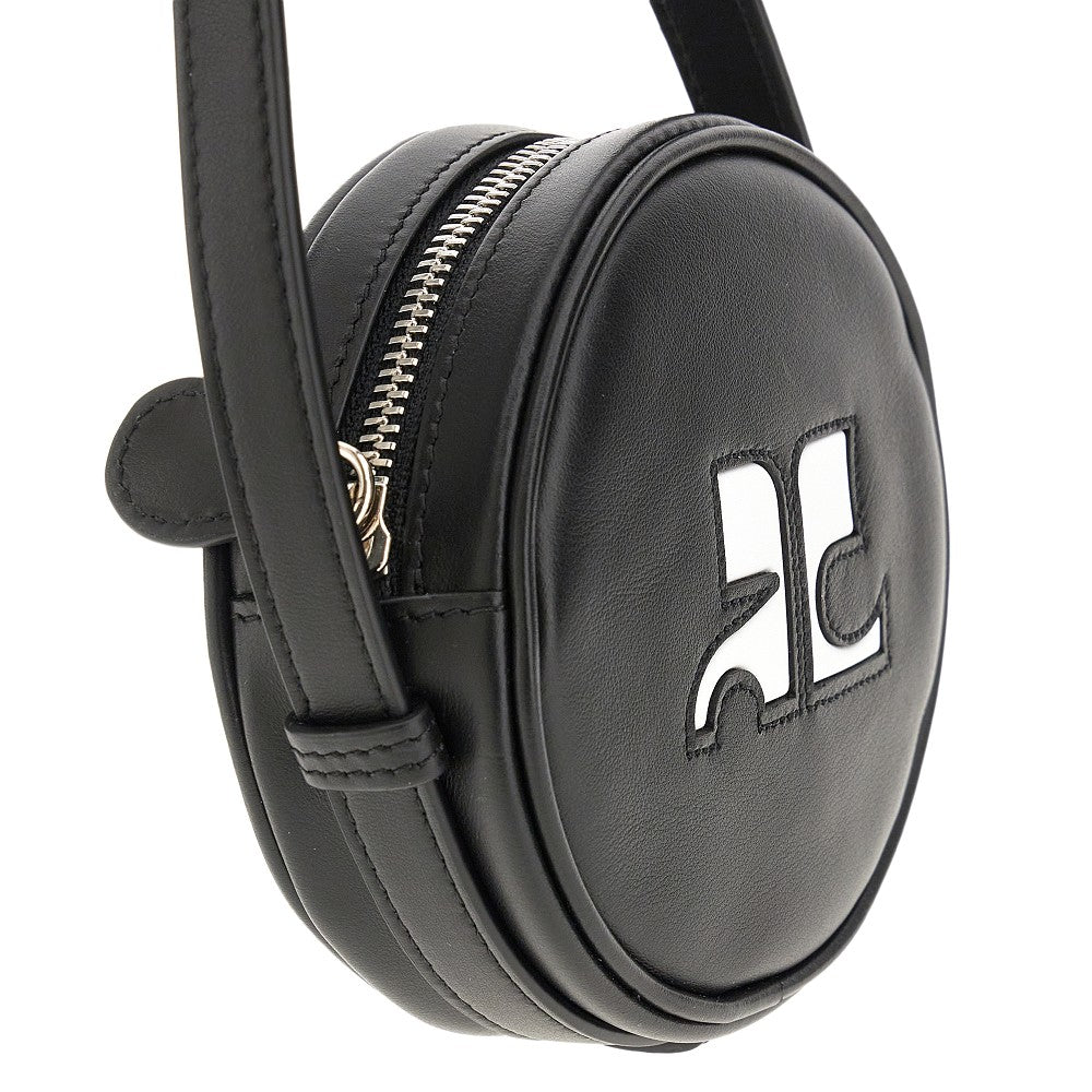 Leather 'Reedition' mini circle bag