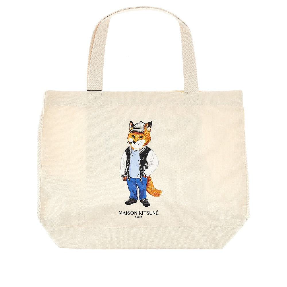 Tote bag in cotone 'Dressed Fox'