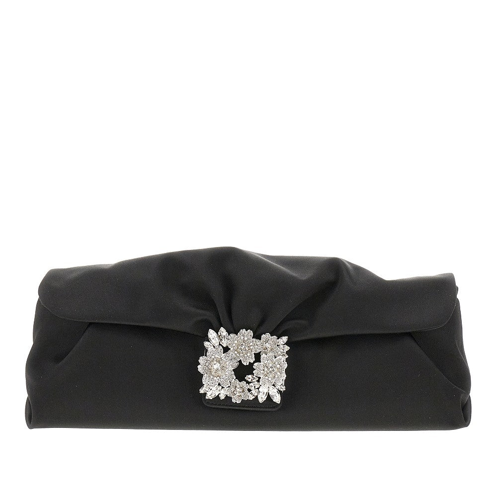 Pochette 'Efflorescence' in raso drappeggiato