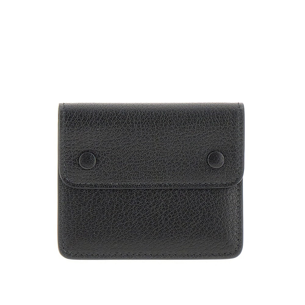 Leather cardholder with flap