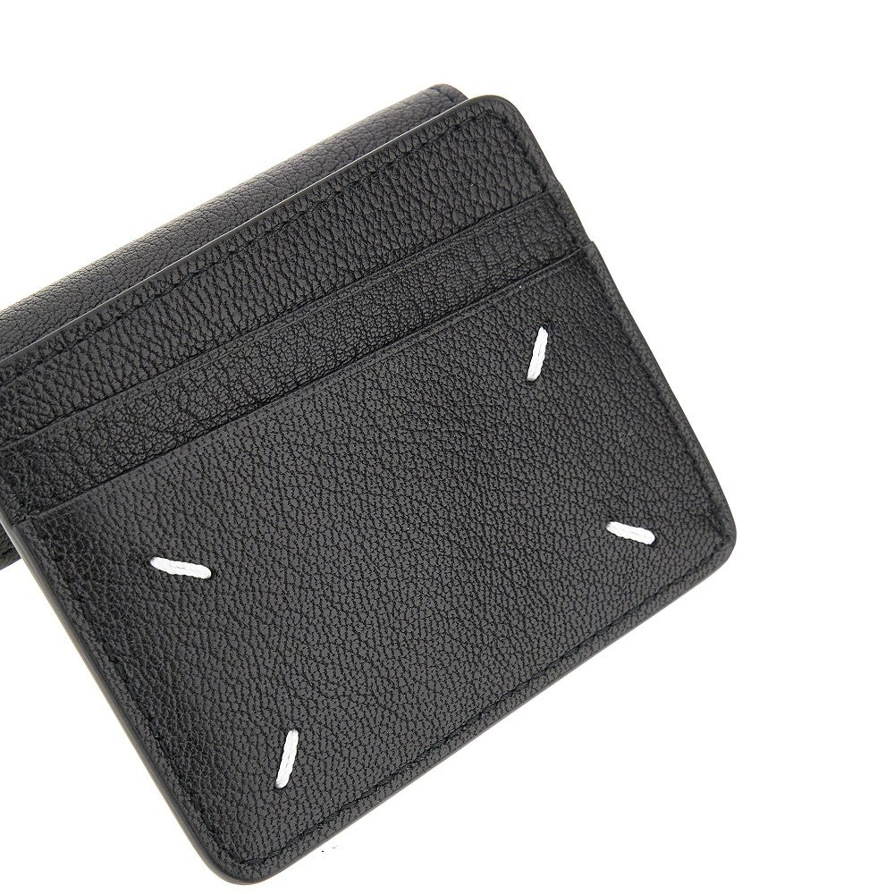 Leather cardholder with flap