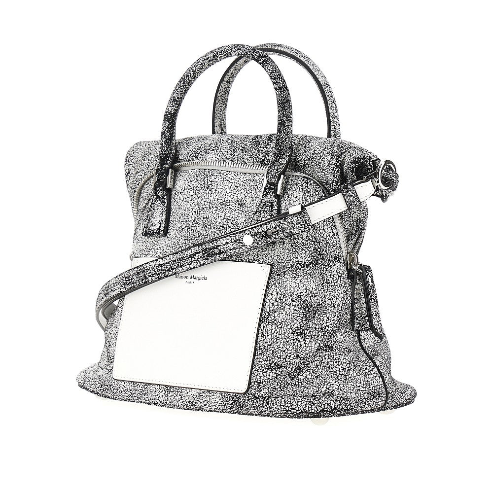 Borsa '5AC' mini in pelle crakle