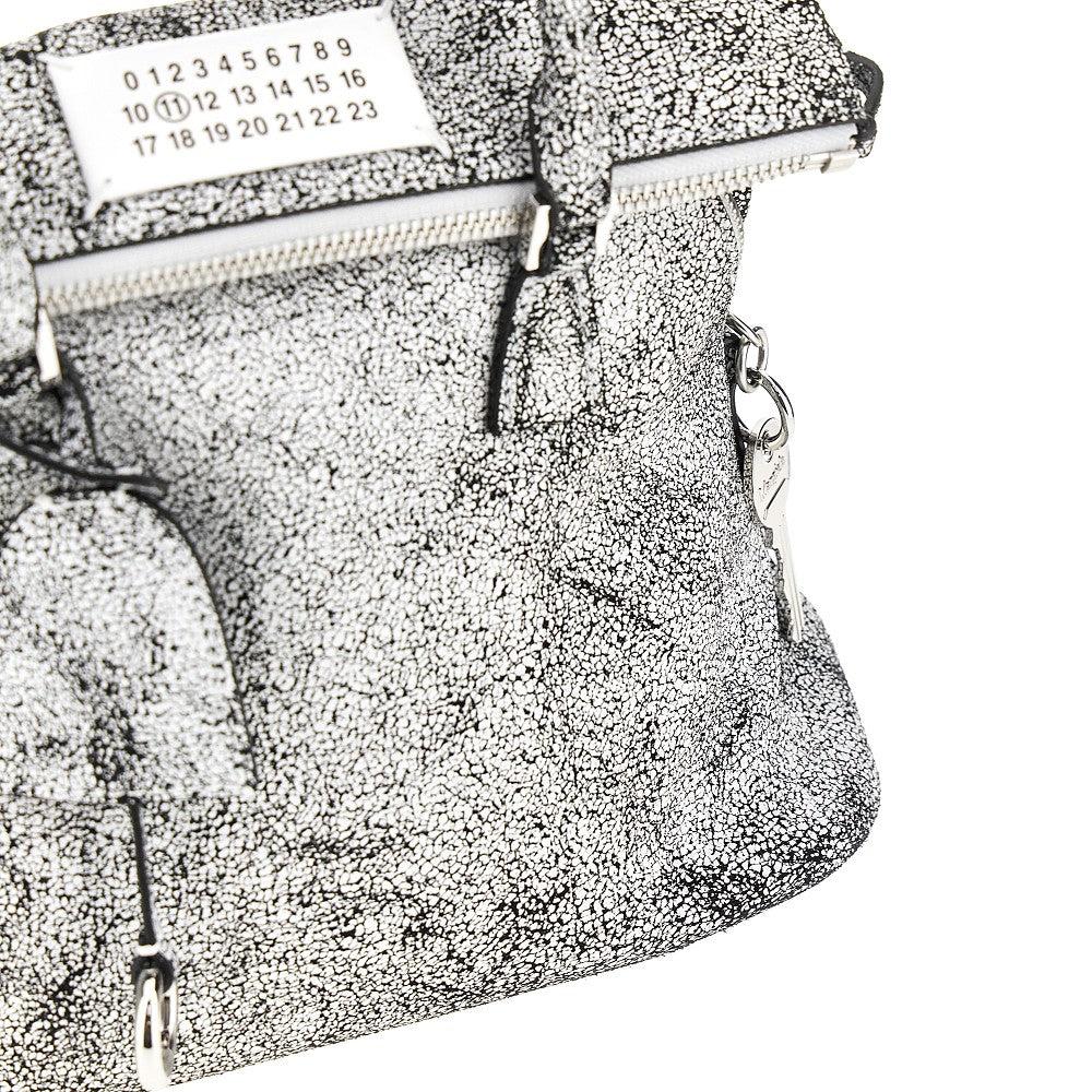 Borsa '5AC' mini in pelle crakle