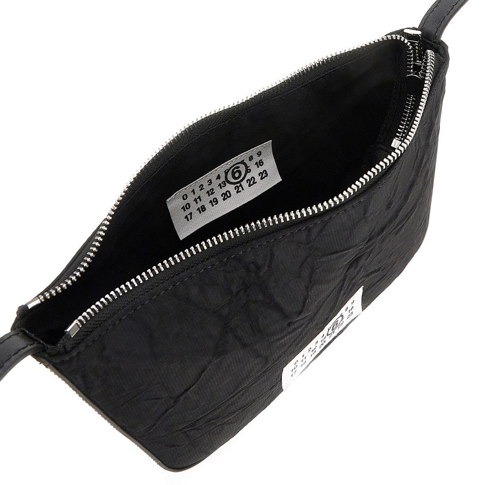 Nylon and leather 'Numeric' mini bag