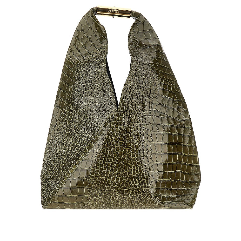 Borsa Japanese media in pelle stampa cocco