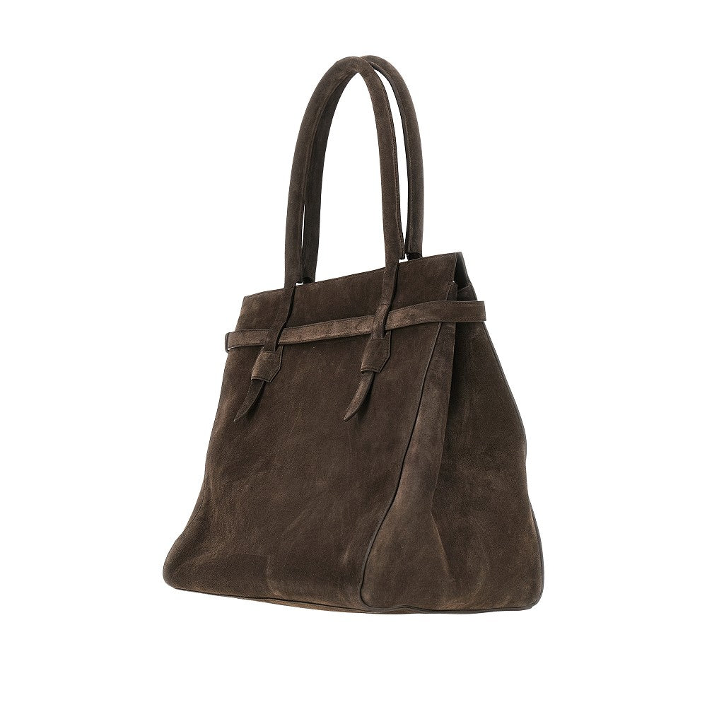 Suede leather Twin shopping bag