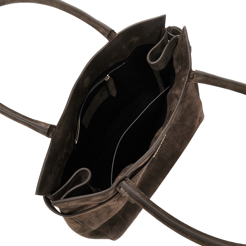 Suede leather Twin shopping bag