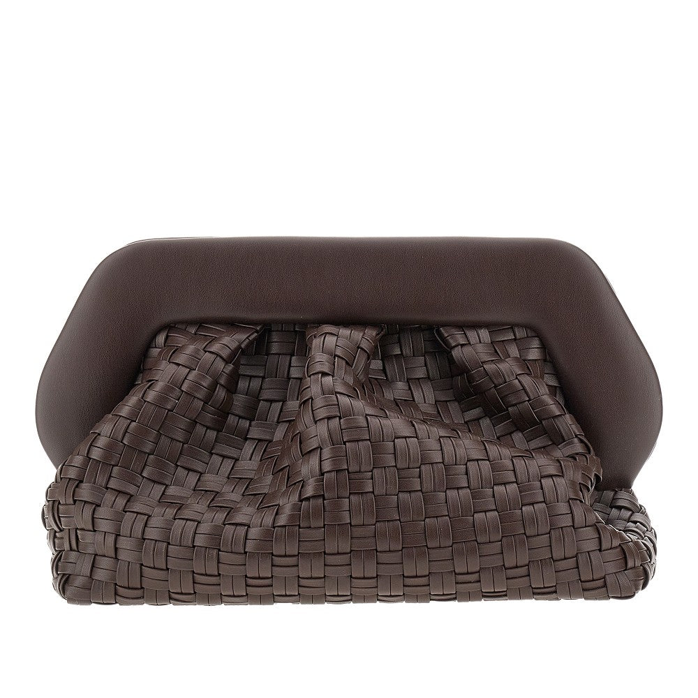 'Bios' vegan leather clutch