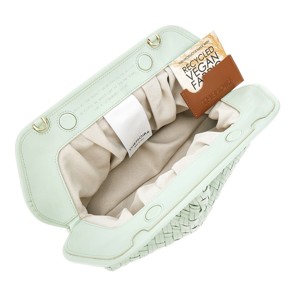 Clutch 'Bios' in pelle vegana intrecciata