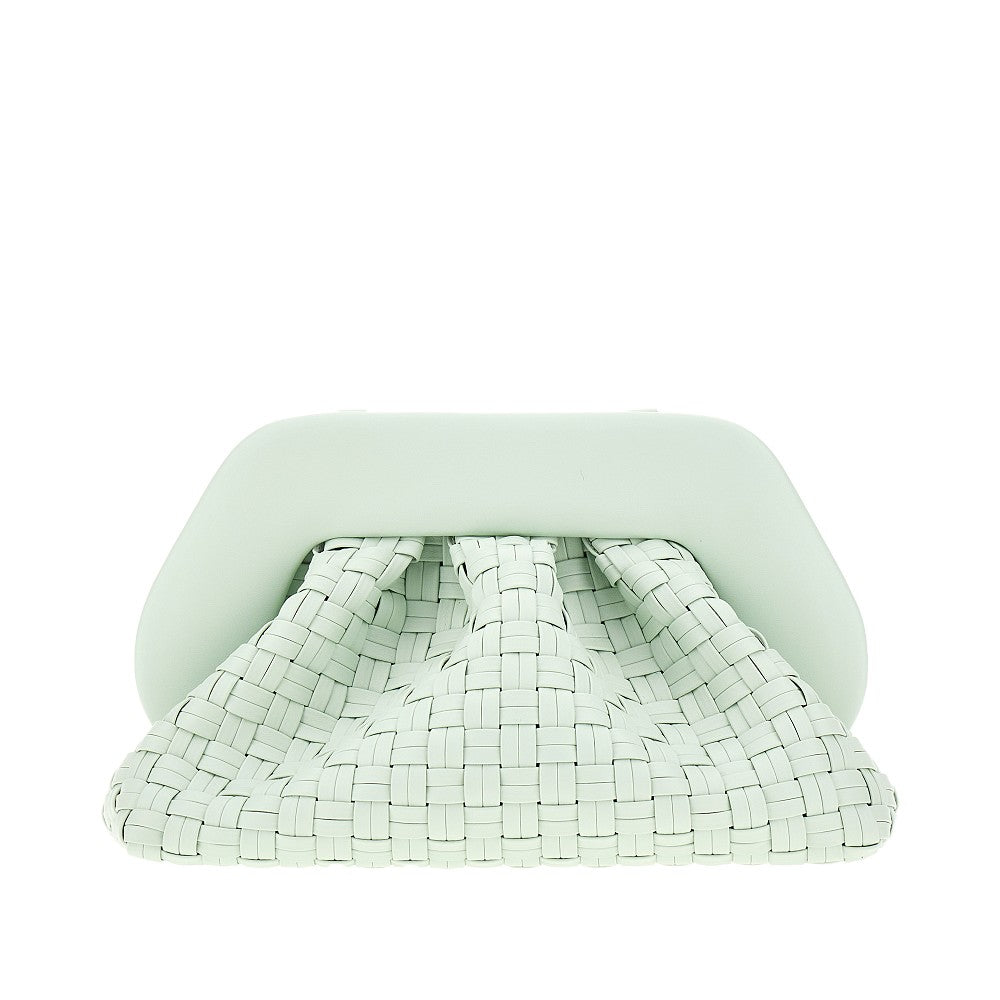 'Tia' micro weaved vegan leather clutch