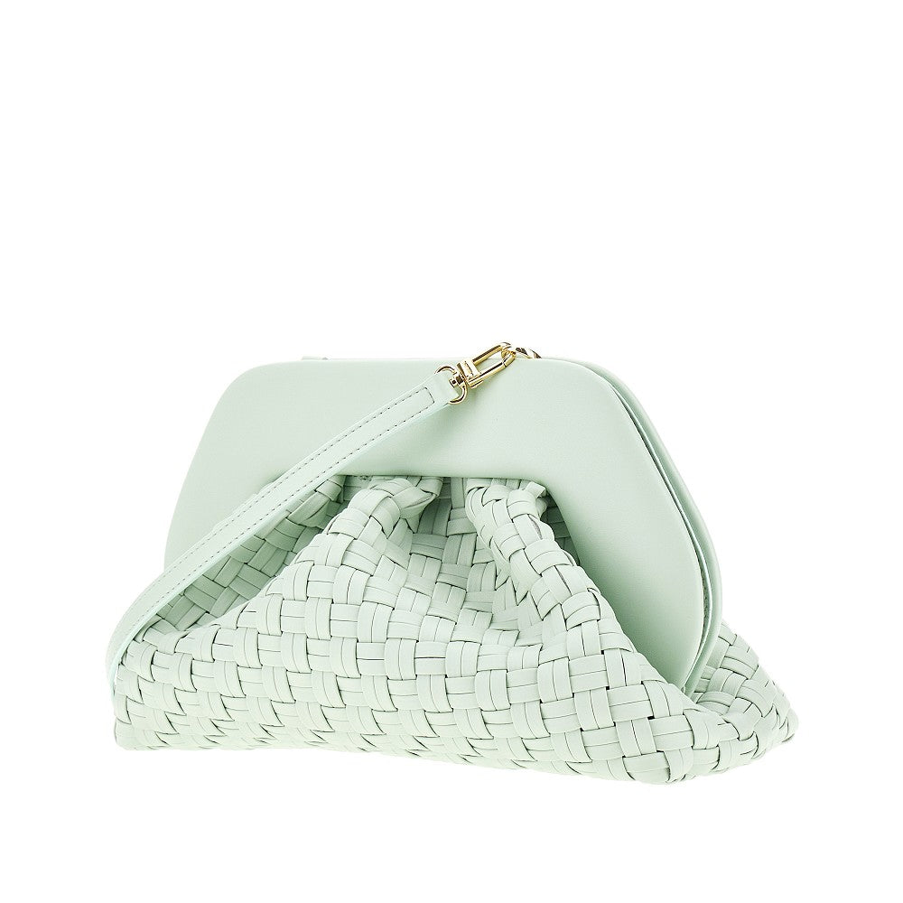 'Tia' micro weaved vegan leather clutch