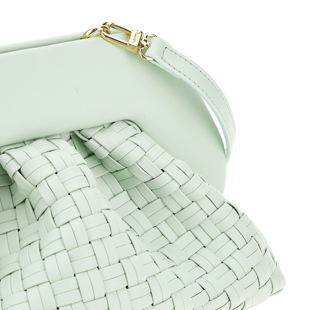 'Tia' micro weaved vegan leather clutch