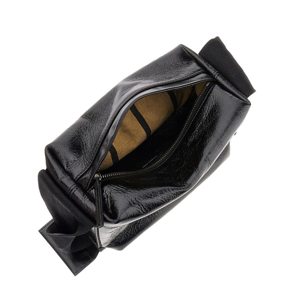Leather small shoulder bag