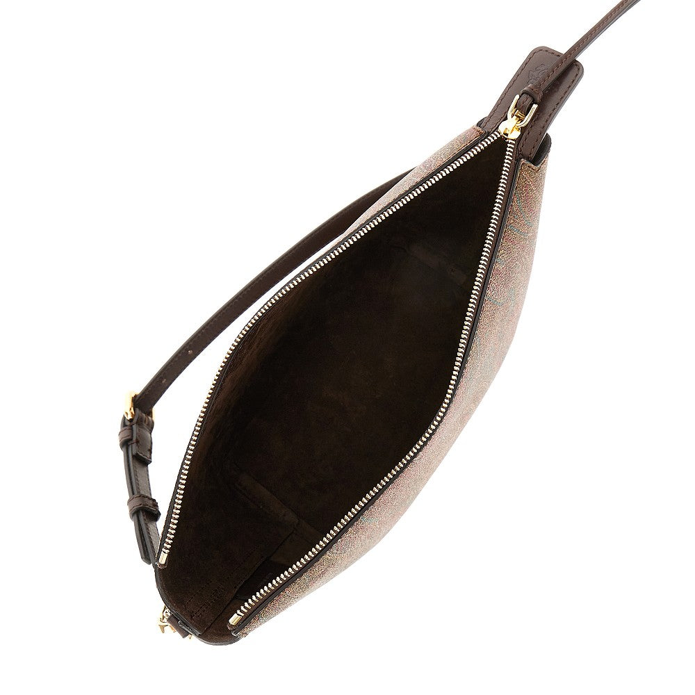 Borsa a spalla in tessuto Paisley jacquard