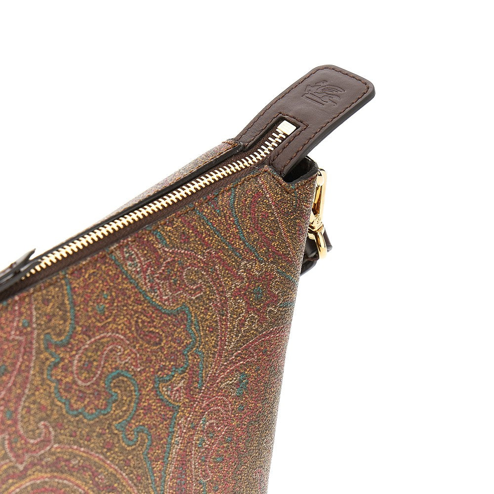 Borsa a spalla in tessuto Paisley jacquard