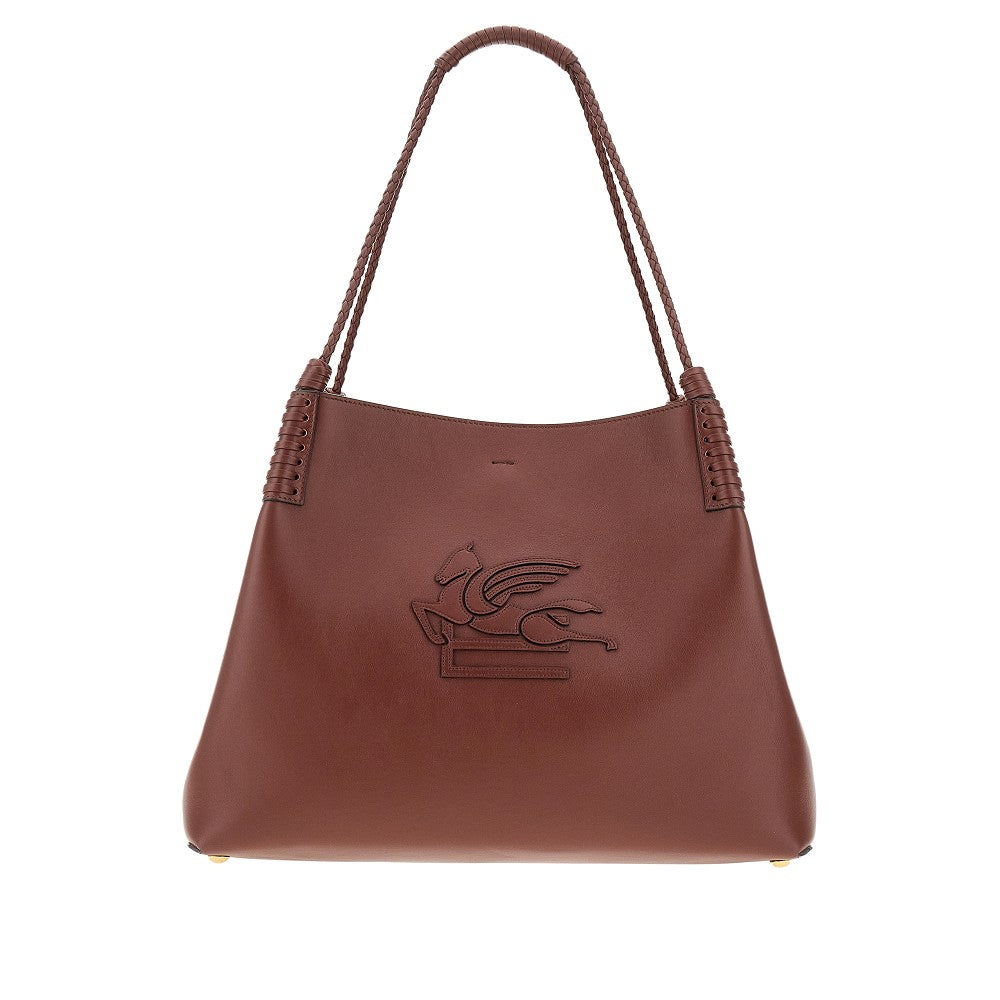 Shopping bag 'Libra' media in pelle
