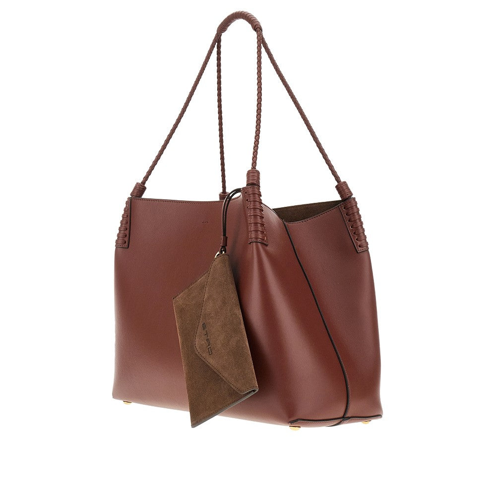 Shopping bag 'Libra' media in pelle