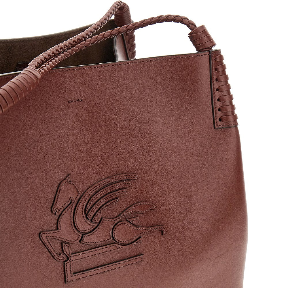Shopping bag 'Libra' media in pelle