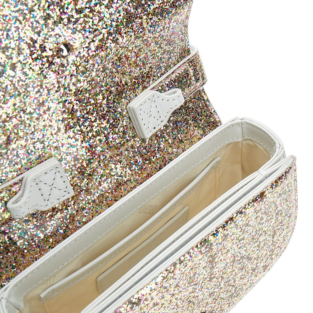 Glittered '1DR' shoulder bag