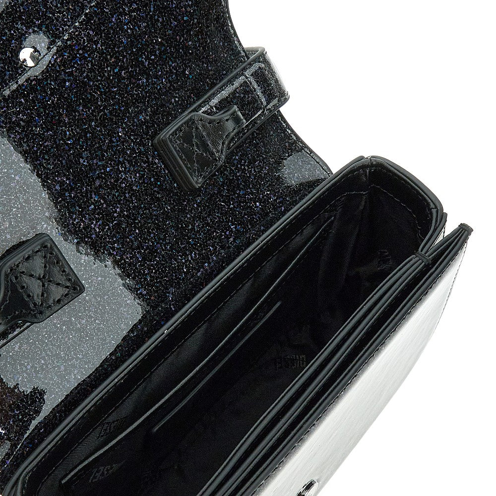 Glittered '1DR' shoulder bag