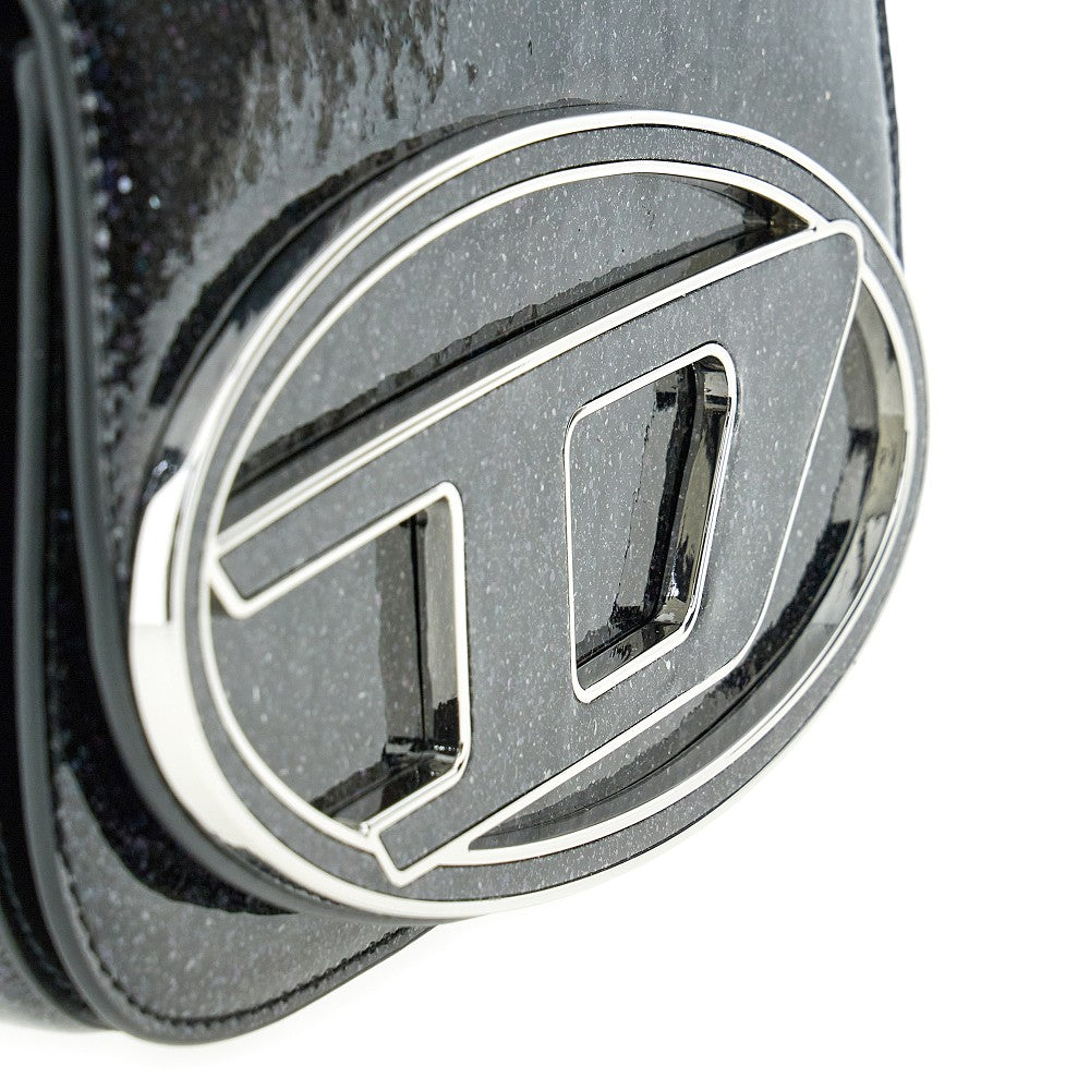 Glittered '1DR' shoulder bag