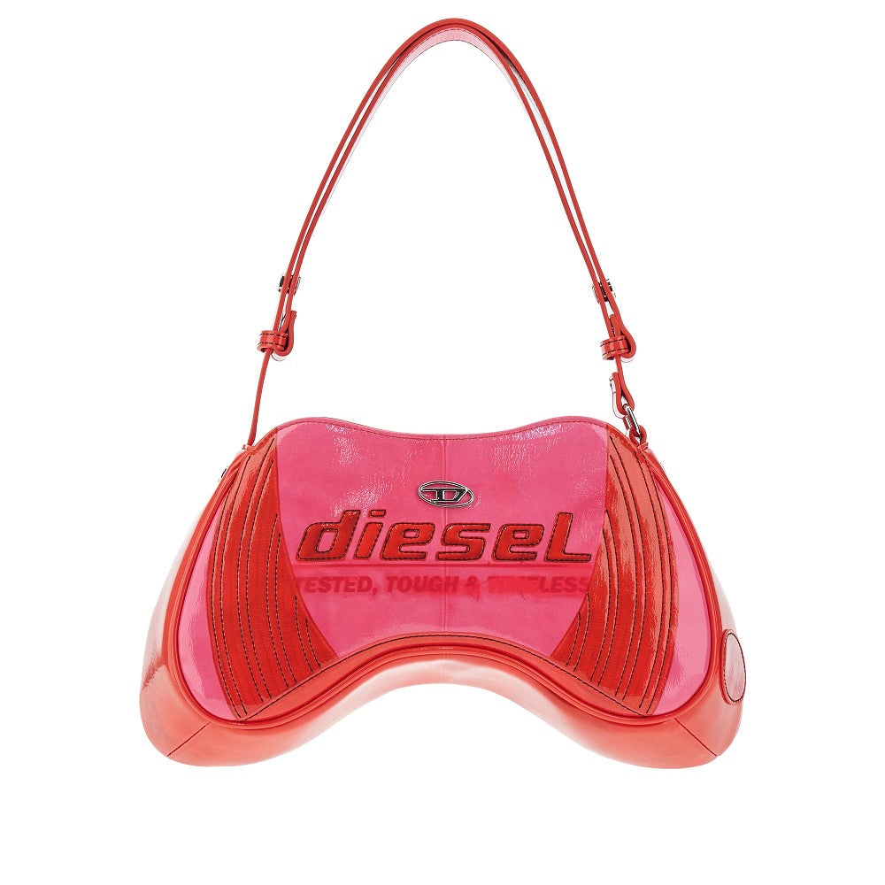 'Play' shoulder bag with biker details