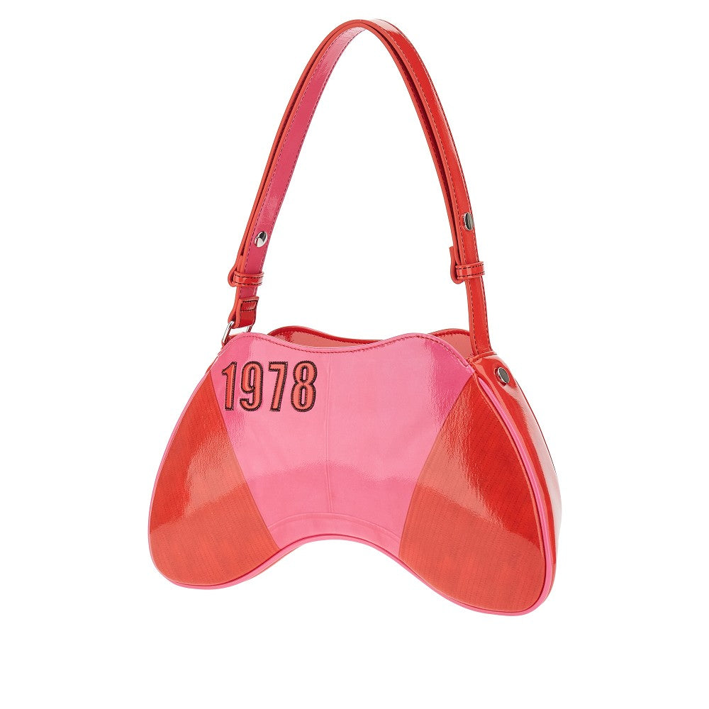 'Play' shoulder bag with biker details