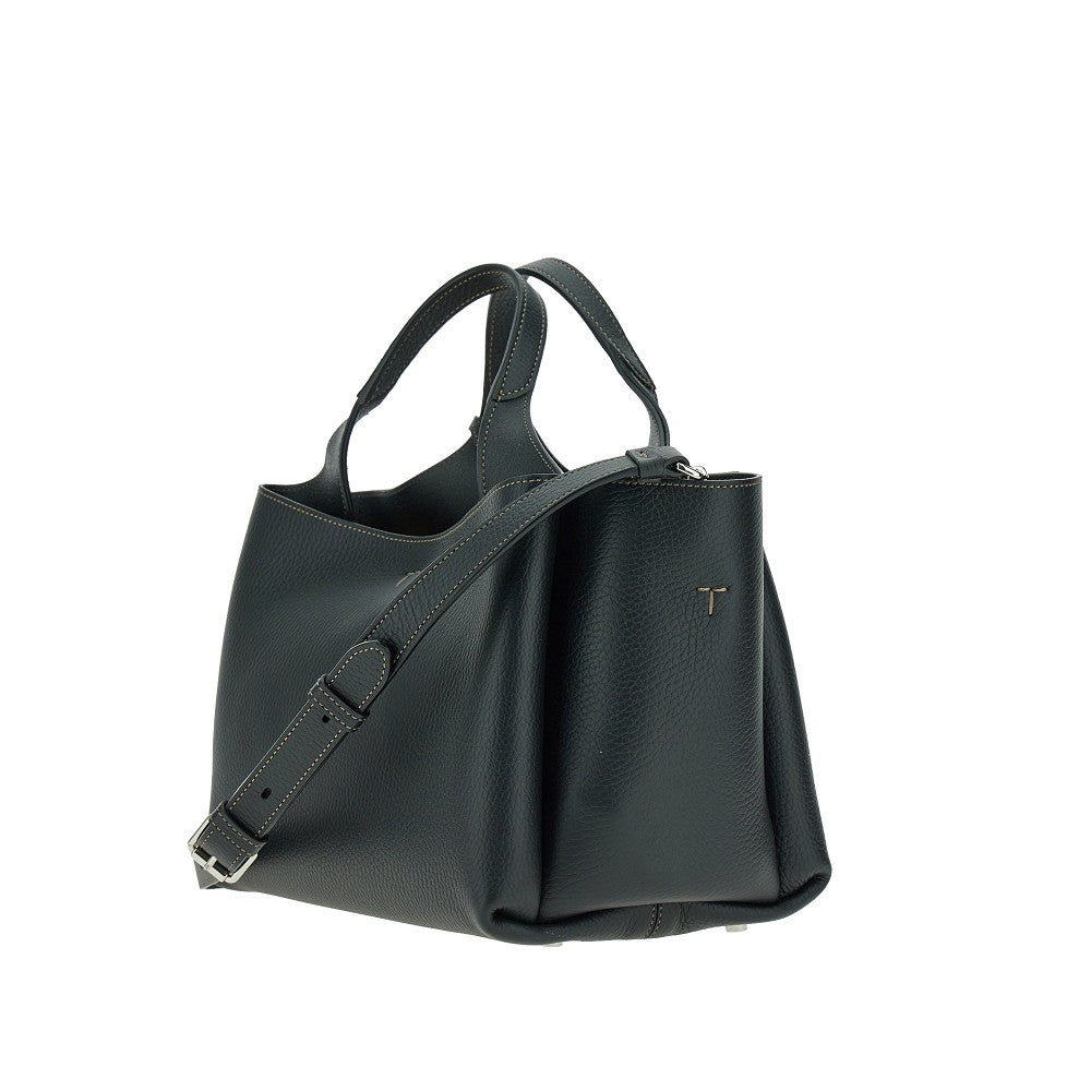 Borsa shopping mini in pelle martellata