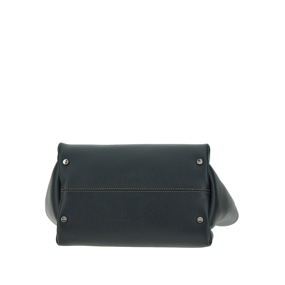 Borsa shopping mini in pelle martellata